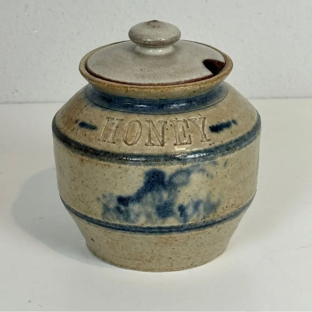 Cedar Swamp Stoneware Co Honey Pot Jar Handmade Pottery